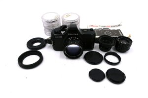 Pentax Auto 110 Set – kompakte Miniatur-SLR mit 18mm, 24mm & 50mm f/2.8 Objektiven