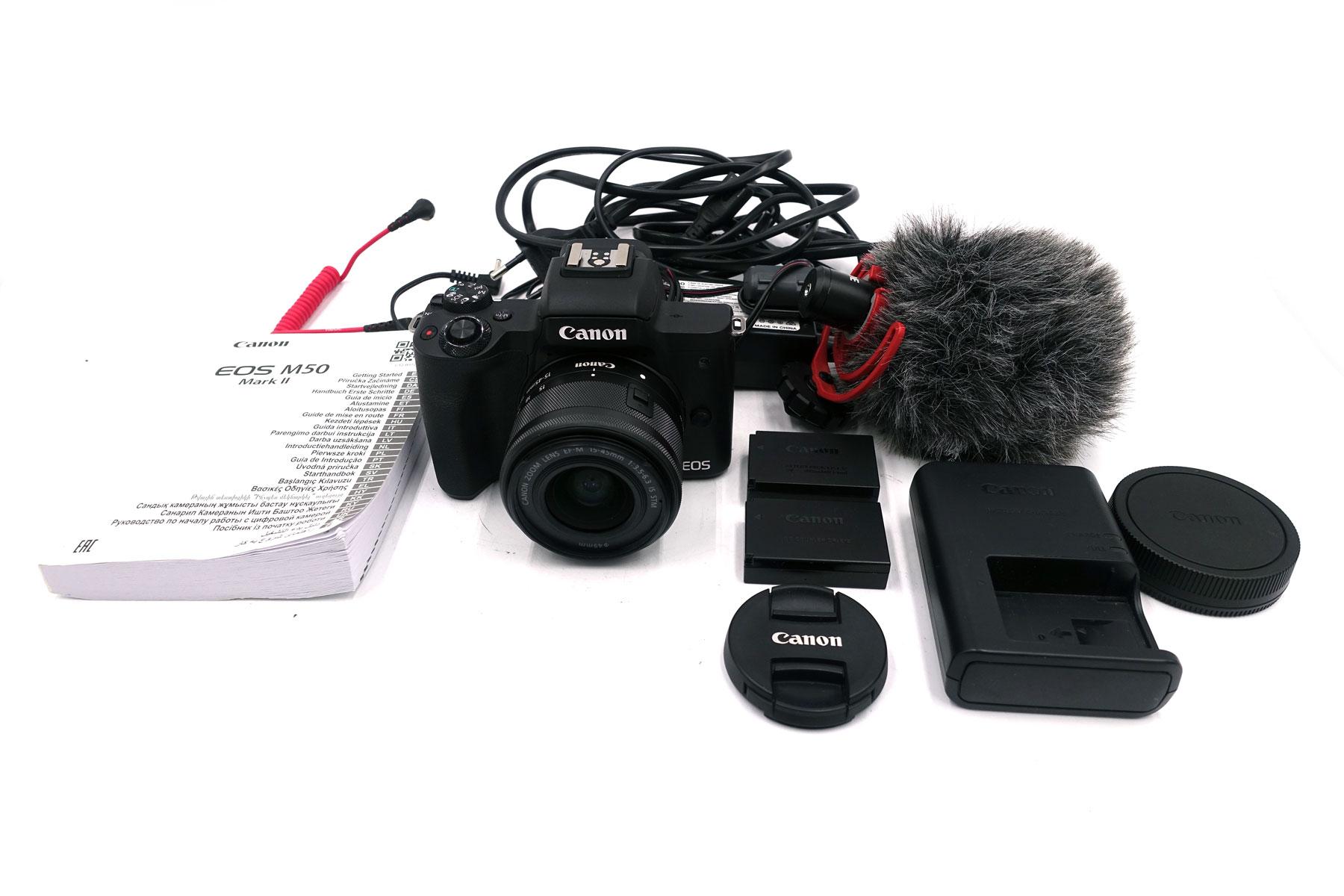 Canon EOS M50 Mark II inkl. EF-M 15-45mm f/3.5-6.3 IS STM – unter 2.000 Auslösungen