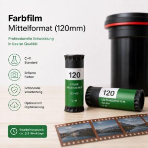 Farbfilmentwicklung (120mm, C-41)
