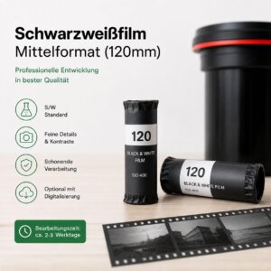 Schwarzweißfilmentwicklung (120mm)