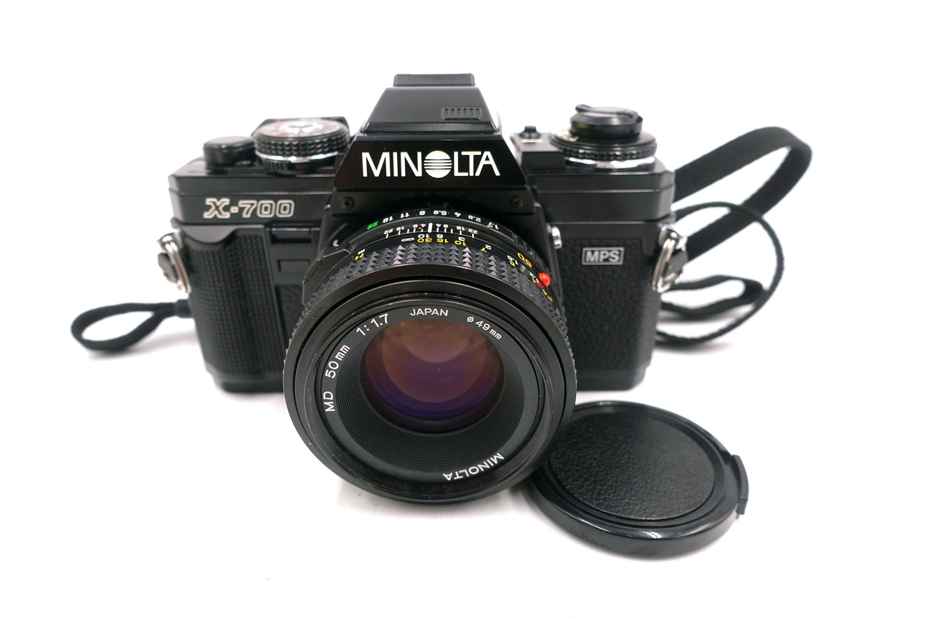 Minolta X-700 mit MD 50mm f/1.7 – Erfolgreiche analoge Spiegelreflexkamera mit lichtstarkem Standardobjektiv