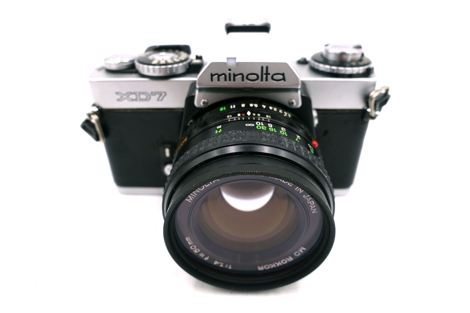 Minolta XD-7 mit MD Rokkor 50mm f/1.4 – Legendäre analoge Spiegelreflexkamera mit lichtstarkem Standardobjektiv – Bild 3
