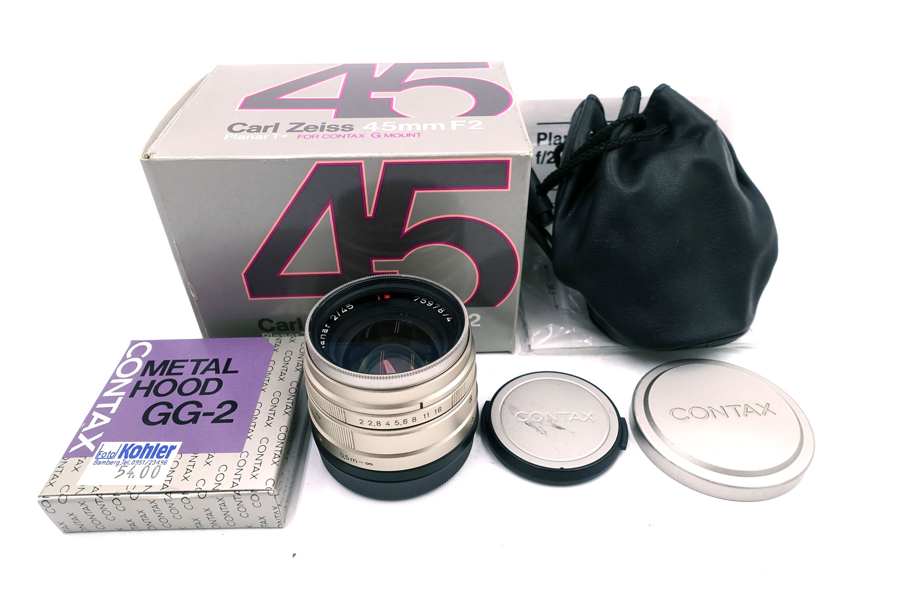 Carl Zeiss Planar T 45mm f/2 – Hochwertiges Standardobjektiv für Contax G*