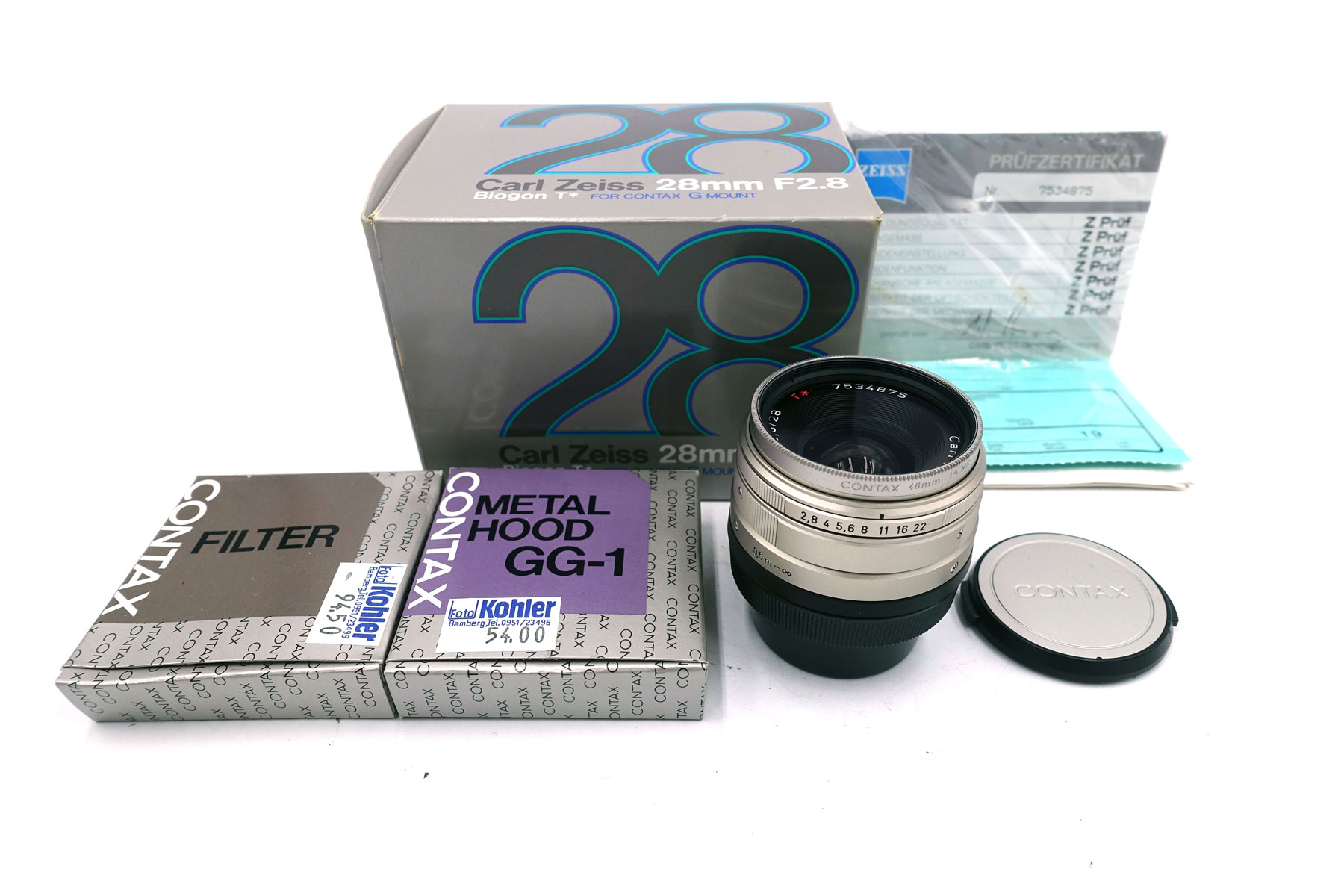 Carl Zeiss Biogon T 28mm f/2,8 – Hochwertiges Weitwinkelobjektiv für Contax G*