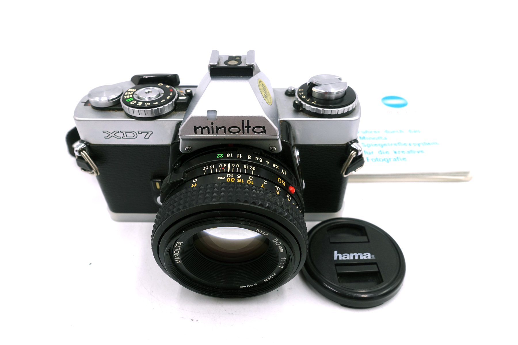 Minolta XD7 mit MD 50mm f/1.7 – klassische analoge Spiegelreflexkamera