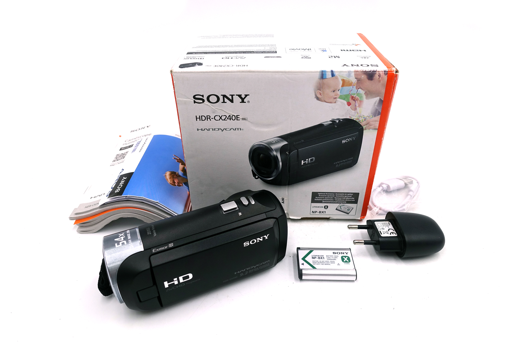 Sony HDR-CX240E Camcorder – kompakte Full-HD-Videokamera mit 30-fach optischem Zoom