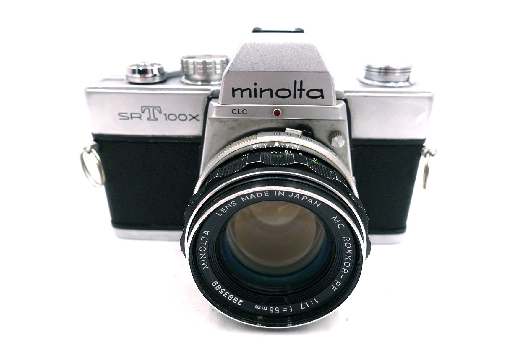 Minolta SRT 100X mit Rokkor-PF 55mm f/1.7 – klassische analoge Spiegelreflexkamera